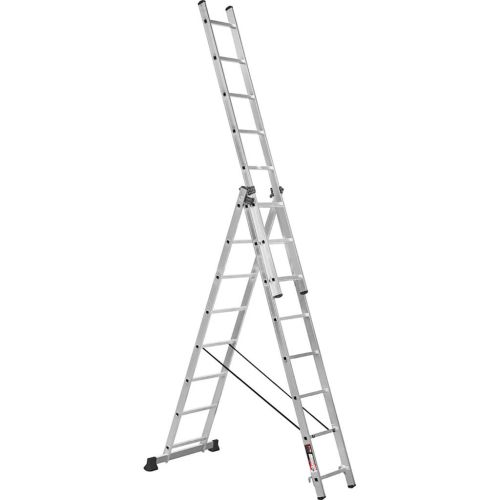 Лестница Stark Алюминиевая трехсекционная лестница 3*8 SVHR3x8 (525380503)