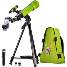 Телескоп Bresser Junior 70/400 Green з адаптером для смартфона + рюкзак (8850610B4K000) (930418)