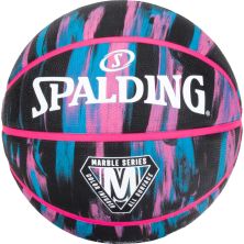 М'яч баскетбольний Spalding Marble Series блакитний, рожевий, чорний Уні 7 84400Z (689344406473)