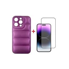 Чехол для мобильного телефона Dengos iPhone 14 Pro Case + Glass (Purple) (DG-KM-80)