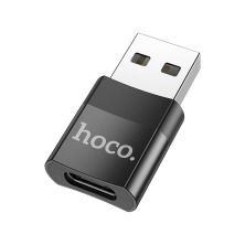 Переходник UA17 USB M to USB-C F USB2.0 Black HOCO (6931474762009)