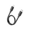 Дата кабель USB-C to Lightning 0.25m Hyper PD X96 black HOCO (6942007609364) - Зображення 1