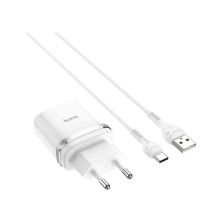 Зарядное устройство HOCO C12Q Smart USB QC3.0 + cable USB to USB-C 18W White (6931474716309)
