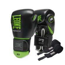 Боксерские перчатки Leone GN115 Professional 2 Black 12 унцій (GN115_Black_12oz)