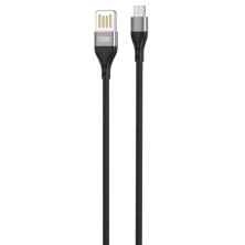 Дата кабель USB 2.0 AM to Micro 5P 1.0m 2.1A double-side black XO (NB188-M-1-BK) Дата кабель USB 2.0 AM to Micro 5P 1.0m 2.1A double-side black XO (NB188-M-1-BK)