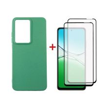 Чохол до мобільного телефона Dengos Oppo A5 4G Case Soft + 2 Glass (Mint) (DG-CTG2P-27)
