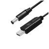 Кабель питания USB to DC 5.5x2.5mm 9V 1.0m black ColorWay (CW-CBUD066-BK) - Изображение 1