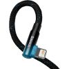 Дата кабель USB 2.0 AM to Lightning 1.0m 2.4A 90° corner black/blue Baseus (CAVP000021) - Зображення 3