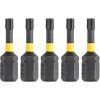 Набор бит DeWALT IMPACT TORSION, ударные, Torx, T15, L=25 мм, 5 шт (DT7380T) - Изображение 1