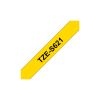 Стрічка для принтера етикеток UKRMARK B-S-T621P-BK/YE, сумісна з TZES621, 9мм х 8м. black on yellow (B-S-T621P-BK/YE) - Зображення 1