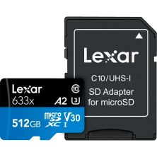 Карта памяти Lexar 512GB microSDXC class 10 UHS-I 633x (LSDMI512BB633A)