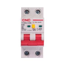 Дифференциальный автоматический выключатель CNC YCB9LE-80M 2P C20 6000A 30mA (NV821884)