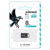 USB флеш накопичувач Wibrand 8GB Hawk Black USB 2.0 (WI2.0/HA8M1B) - Зображення 1