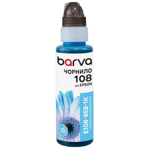 Чернила Barva Epson 108 100 мл, Light Cyan, флакон OneKey (1K) (E108-952-1K)