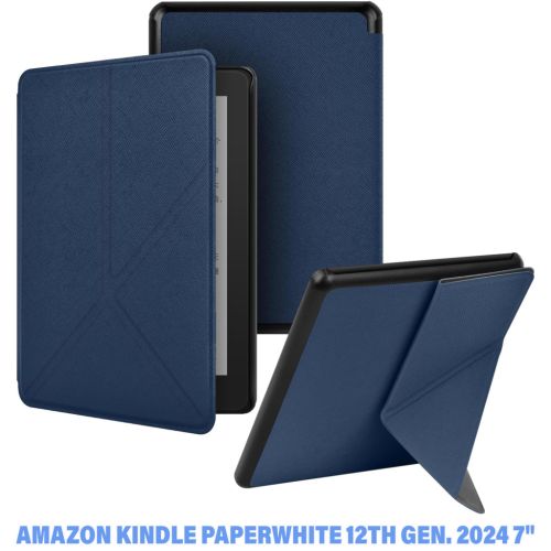 Чохол до електронної книги BeCover Ultra Slim Origami Amazon Kindle Paperwhite 12th Gen. 2024 7 Deep Blue (712838)