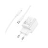 Зарядное устройство HOCO C146A Charm USB-C PD20W + cable USB-C to Lightning White (6942007630252) - Изображение 2
