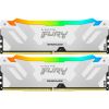 Модуль пам'яті для комп'ютера DDR5 48GB (2x24GB) 8000 MHz Renegade RGB White/Silver Kingston Fury (ex.HyperX) (KF580C38RWAK2-48) - Зображення 1