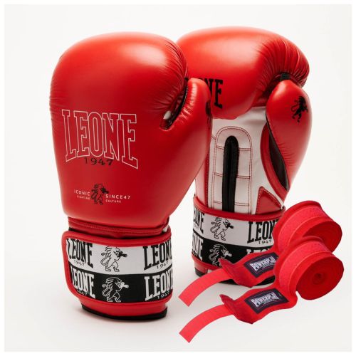 Боксерські рукавички Leone GN208 Iconic Red 14 унцій (GN208_Red_14oz)
