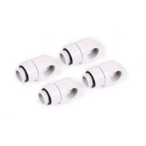 Фітинг для СРО Alphacool Eiszapfen L-connector rotatable - 4pcs Set - White (17619)
