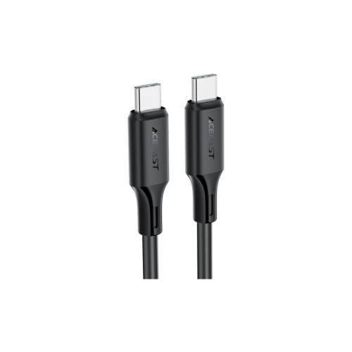 Дата кабель USB-C to USB-C 1.2m 3A 60W silicone black Acefast (6974316284161)
