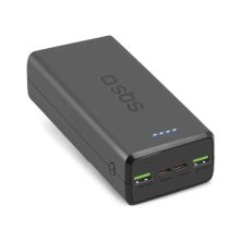 Батарея універсальна SBS 30000mAh 20W PD,QC, 2xUSB-A, 2xUSB-C Black (TTBB30000PD20K)