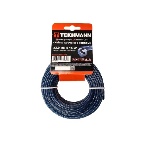 Жилка косильная Tekhmann Цветок витый с кордом 3,0 мм × 15 м (41530015)