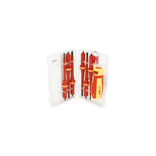 Викрутка Voltronic з насадками, 6 в 1, діелектрична, з індикатором, CRV, Box (М616)