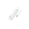 Мережевий фільтр живлення HOCO AC13A 5 роз, 3 USB, USB-C, 17W, 1,5м, White (AC13A/W) - Зображення 2