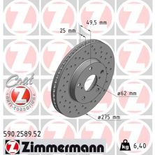 Тормозной диск ZIMMERMANN 590.2589.52