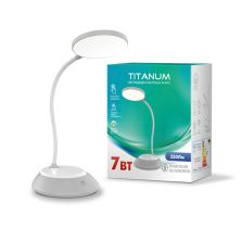 Настільна лампа TITANUM LED DC3 7W 3000-6500K USB сіра (TLTF-022G)