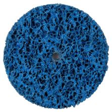 Круг зачистной Sigma из нетканого абразива (коралл) 100мм без держателя синий средняя жесткость (9175741)