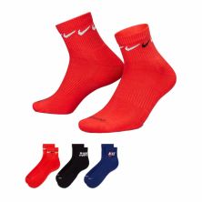 Шкарпетки Nike U NK EVERYDAY PLUS CUSH ANKLE DH3827-905 34-38 3 пари Чорний/Синій/Червоний (196147075251)