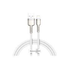 Дата кабель USB 2.0 AM to Lightning 1.0m Cafule Series Metal 2.4A White Baseus (CALJK-A02) Дата кабель USB 2.0 AM to Lightning 1.0m Cafule Series Metal 2.4A White Baseus (CALJK-A02)