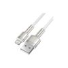Дата кабель USB 2.0 AM to Lightning 1.0m Cafule Series Metal 2.4A White Baseus (CALJK-A02) - Зображення 1