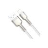 Дата кабель USB 2.0 AM to Lightning 1.0m Cafule Series Metal 2.4A White Baseus (CALJK-A02) - Зображення 2