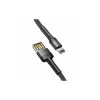 Дата кабель USB 2.0 AM to Lightning 2.0m Cafule grey+black Baseus (CALKLF-HG1) - Зображення 2