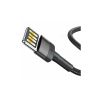 Дата кабель USB 2.0 AM to Lightning 2.0m Cafule grey+black Baseus (CALKLF-HG1) - Зображення 3