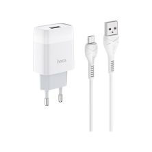Зарядний пристрій HOCO C72A Glorious USB + cable Micro 10.5W White (6931474713001) Зарядний пристрій HOCO C72A Glorious USB + cable Micro 10.5W White (6931474713001)