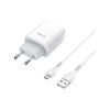 Зарядний пристрій HOCO C72A Glorious USB + cable Micro 10.5W White (6931474713001) - Зображення 1