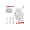 Зарядное устройство EMOS V06G120 1xUSB-A + 3xUSB-C PD120W GaN (V06G120) - Изображение 2