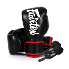 Боксерські рукавички Fairtex BGV14 Black 16 унцій (бинти в комплекті) (BGV14_16oz_Black)