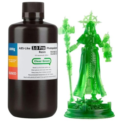 Фотополимерная смола ELEGOO Resin, ABS-like 3.0 pro 1кг, transparent green (50.103.0254) Фотополимерная смола ELEGOO Resin, ABS-like 3.0 pro 1кг, transparent green (50.103.0254)