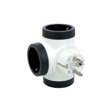 Сетевой разветвитель LEGRAND ПРЕМІУМ поворотний 3х2К+З бокові розетки, колір Білий/Чорний (694521)