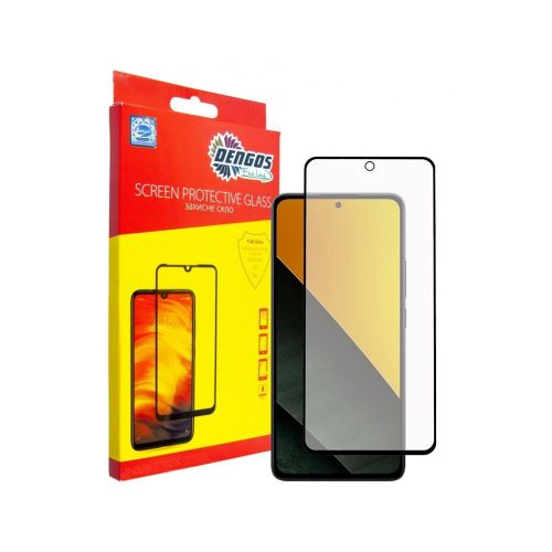 Стекло защитное Dengos Full Glue Poco M7 Pro 5G Black (TGFG-423)