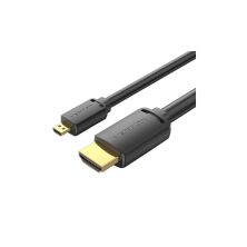 Кабель мультимедийный HDMI M to HDMI micro M 2.0m V2.0 4K60Hz 18Gbps black Vention (AGIBH)