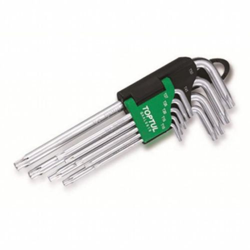 Ключ Toptul Г-образный TORX T10-T50 9ед. супердлинный с отверстием (GAAL0915)