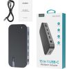 Концентратор Choetech USB-C 15-in-1 HDMI/PD/CR/LAN/USB-A/USB-C/AUX/VGA/DP (HUB-M52-GY) - Зображення 3
