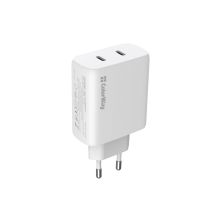 Зарядное устройство ColorWay GaN Mini 50W PD Port PPS USB (Type-C PD 30W + Type-C PD 20W) white (CW-CHS050PD-WT)