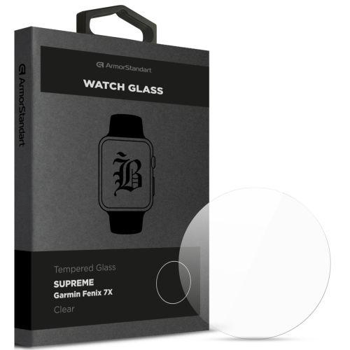 Стекло защитное Armorstandart Supreme Black Icon Garmin Fenix 7X Clear (ARM84719)