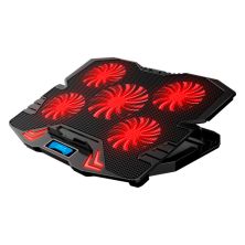 Подставка для ноутбука IceCoorel 10-15, 1*125mm 1400 RPM + 4*70mm 2500 RPM, 2*USB, 365x297x30mm, Red (K5Red)